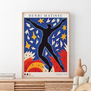 Henri Matisse Icarus Painting, Blue Matisse Print, Digital Download, Henri Matisse Print, Matisse Wall Art, Instant Download