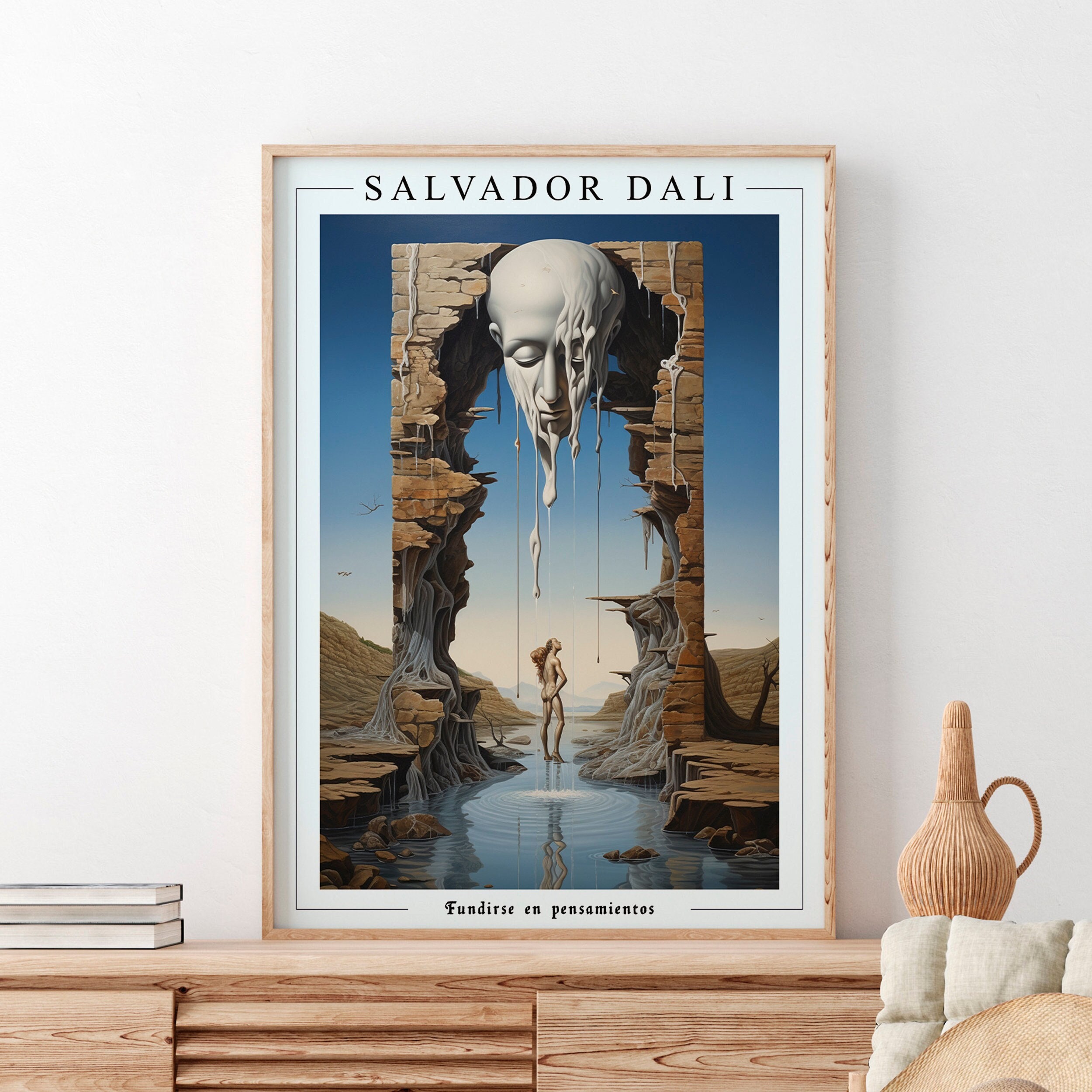 Salvador Dali, Melting Toughts Painting, Dali Print, Famous Artist