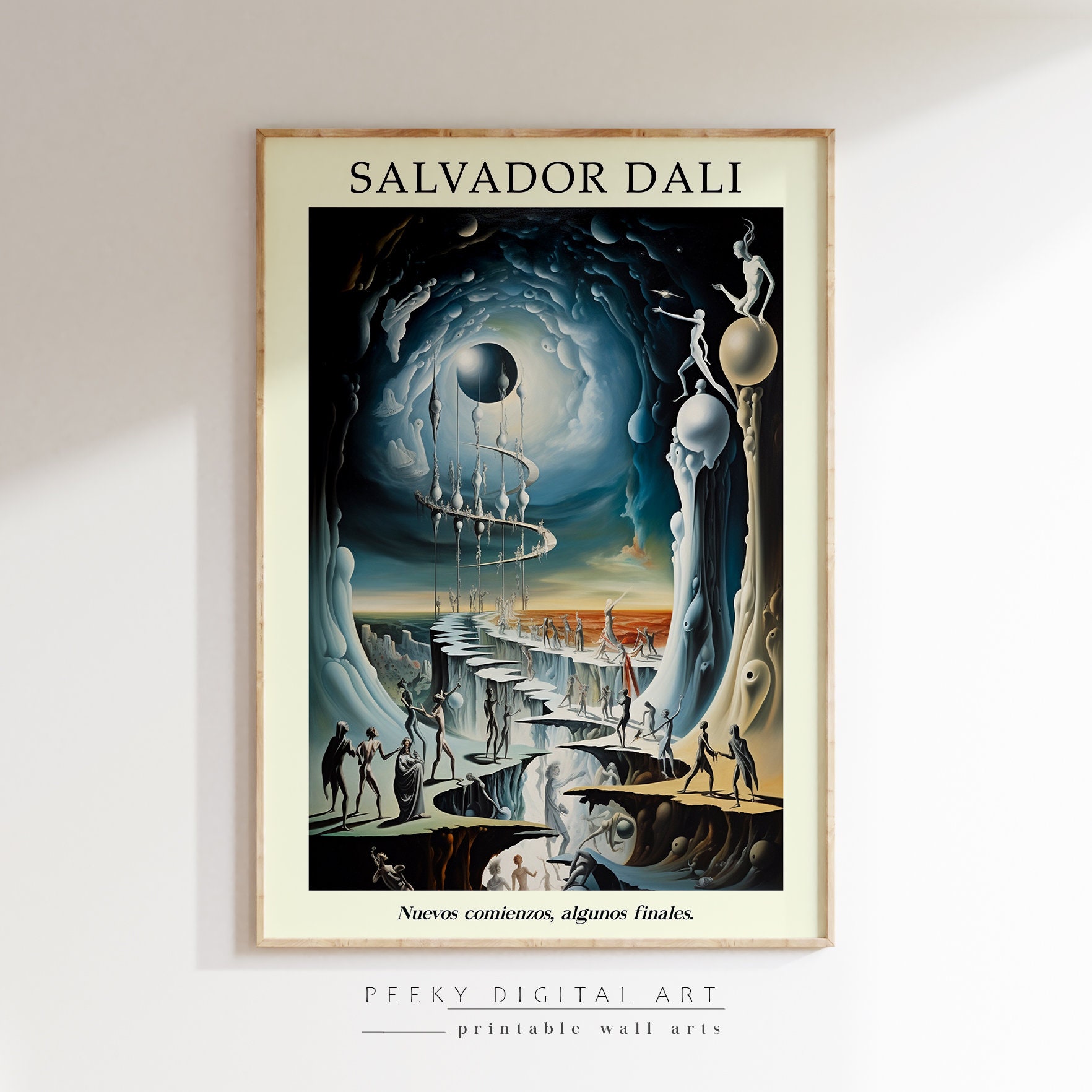 Salvador Dali Surreal Art Print, Digital Download, Dali Wall Art