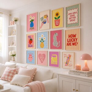 100 Preppy Dopamine Wall Art Set, Coquette Teen Girl Room Decor, Girly Preppy Room Decor, Cool Girls Digital Prints image 14