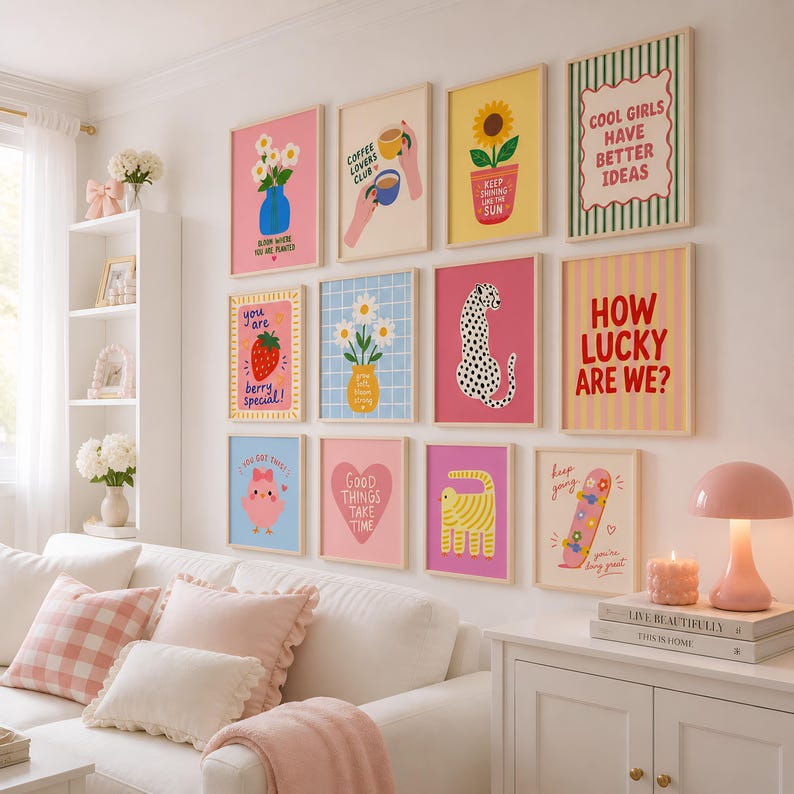 100 Preppy Dopamine Wall Art Set, Coquette Teen Girl Room Decor, Girly Preppy Room Decor, Cool Girls Digital Prints image 14