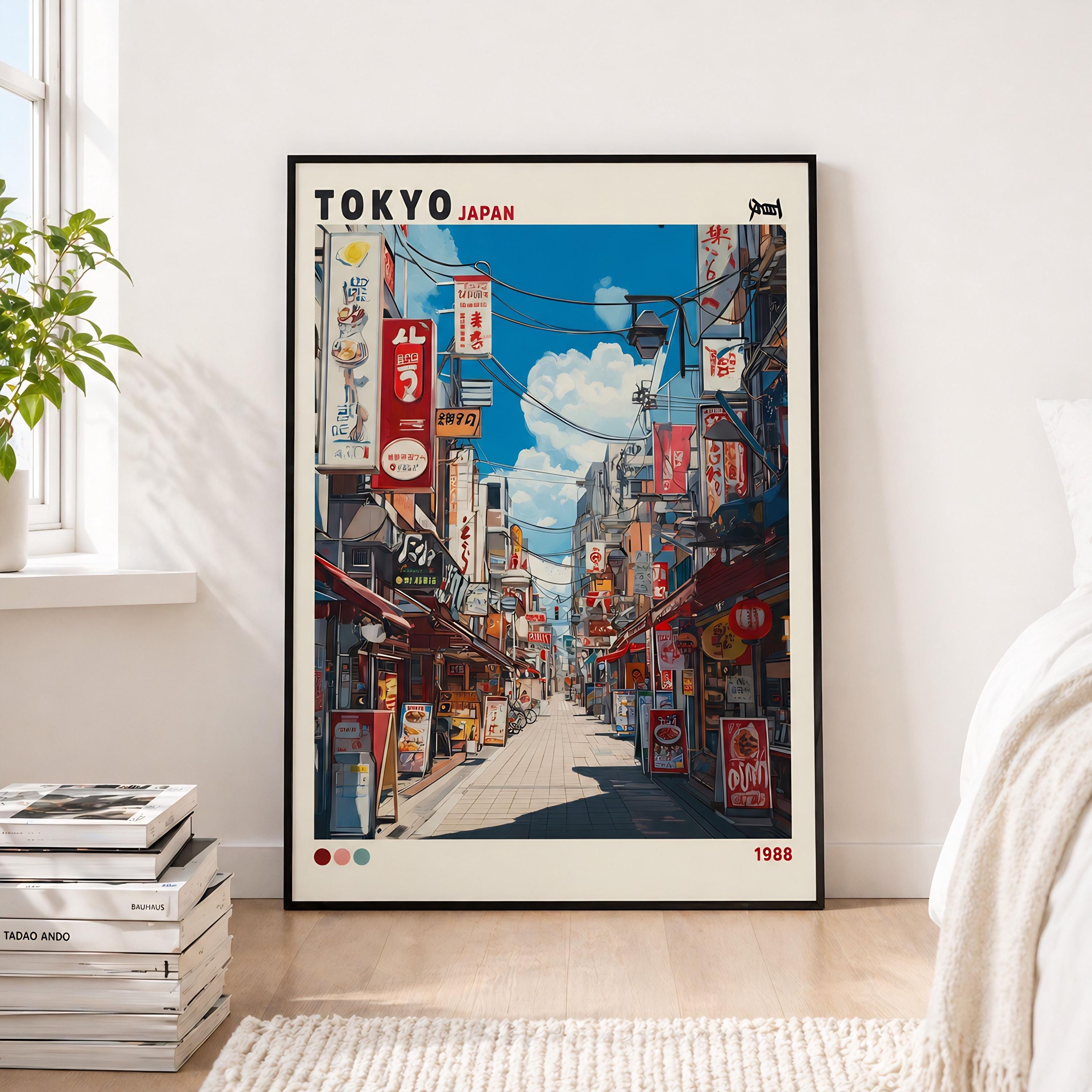 Tokyo Japan Wall Art Print, Japanese Travel Poster, Tokyo Street