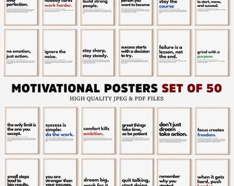 Positive Quotes Canvas Wall Art: Motivational Workplace Decor
