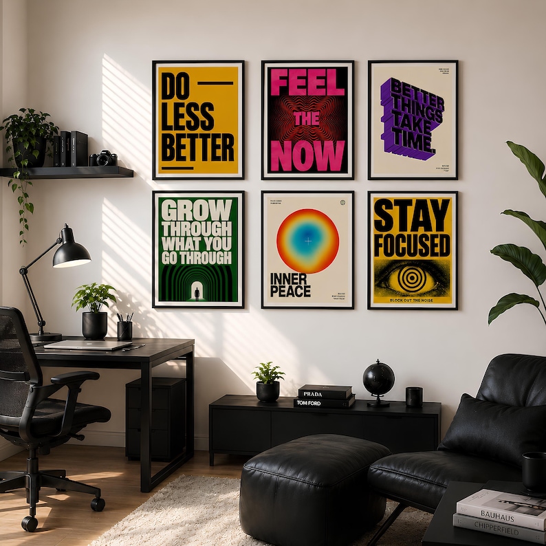 100 motivationsaffischer med motivation, disciplin- och fokustryck, tavelväggsset, utskrivbar modern maskulin väggkonst bild 14