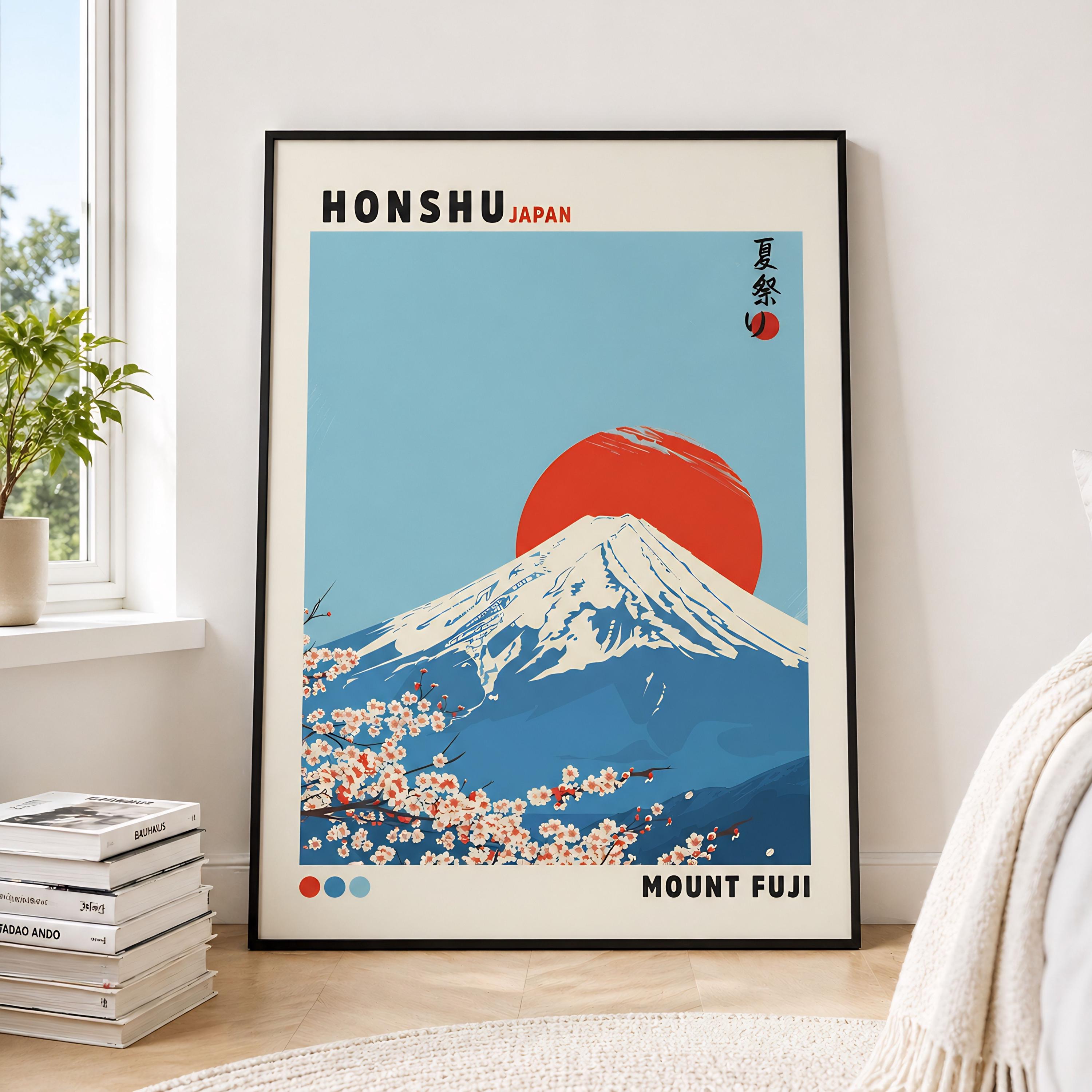富士山ウォールアートプリント、日本のウォールアートポスター、富士山