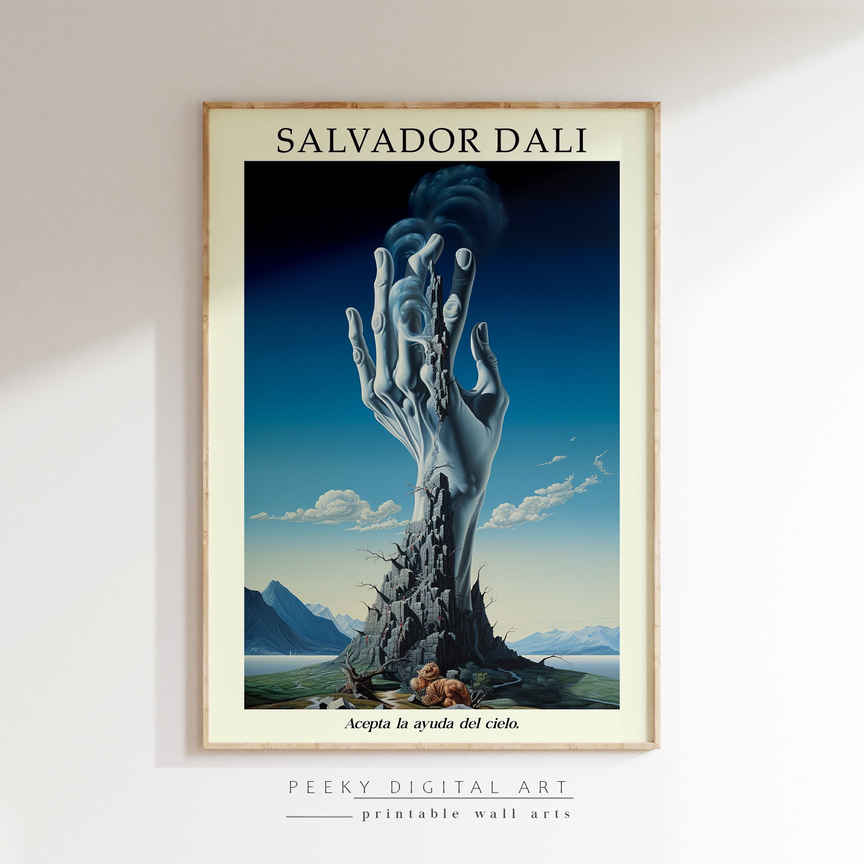 Salvador Dali, Reaching to Heaven, Salvador Dali Print, Surreal