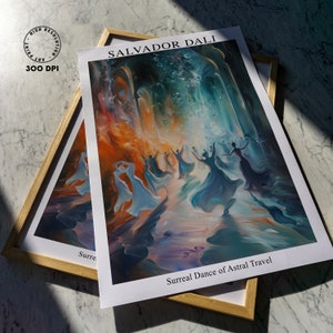 Salvador Dali Surreal Dance Poster, Surrealism Art
