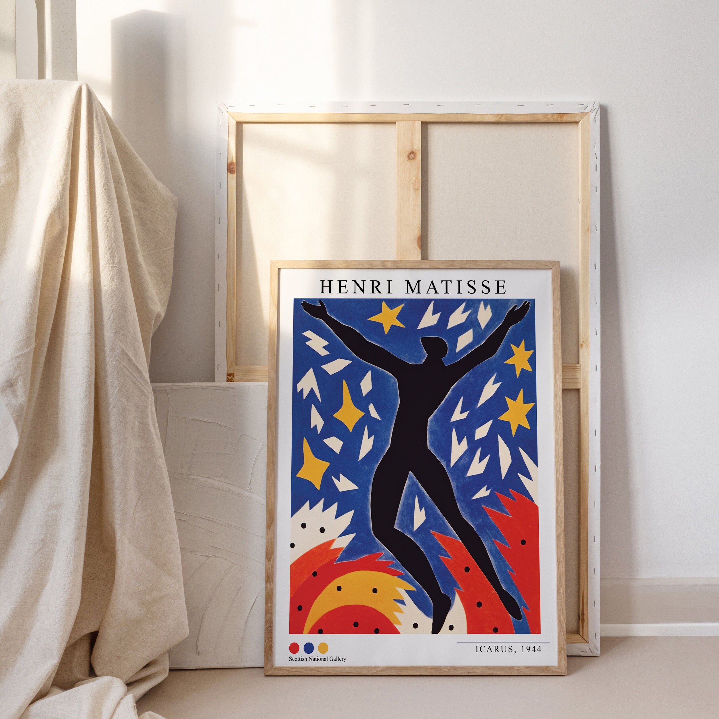 Henri Matisse Icarus Painting, Blue Matisse Print, Digital