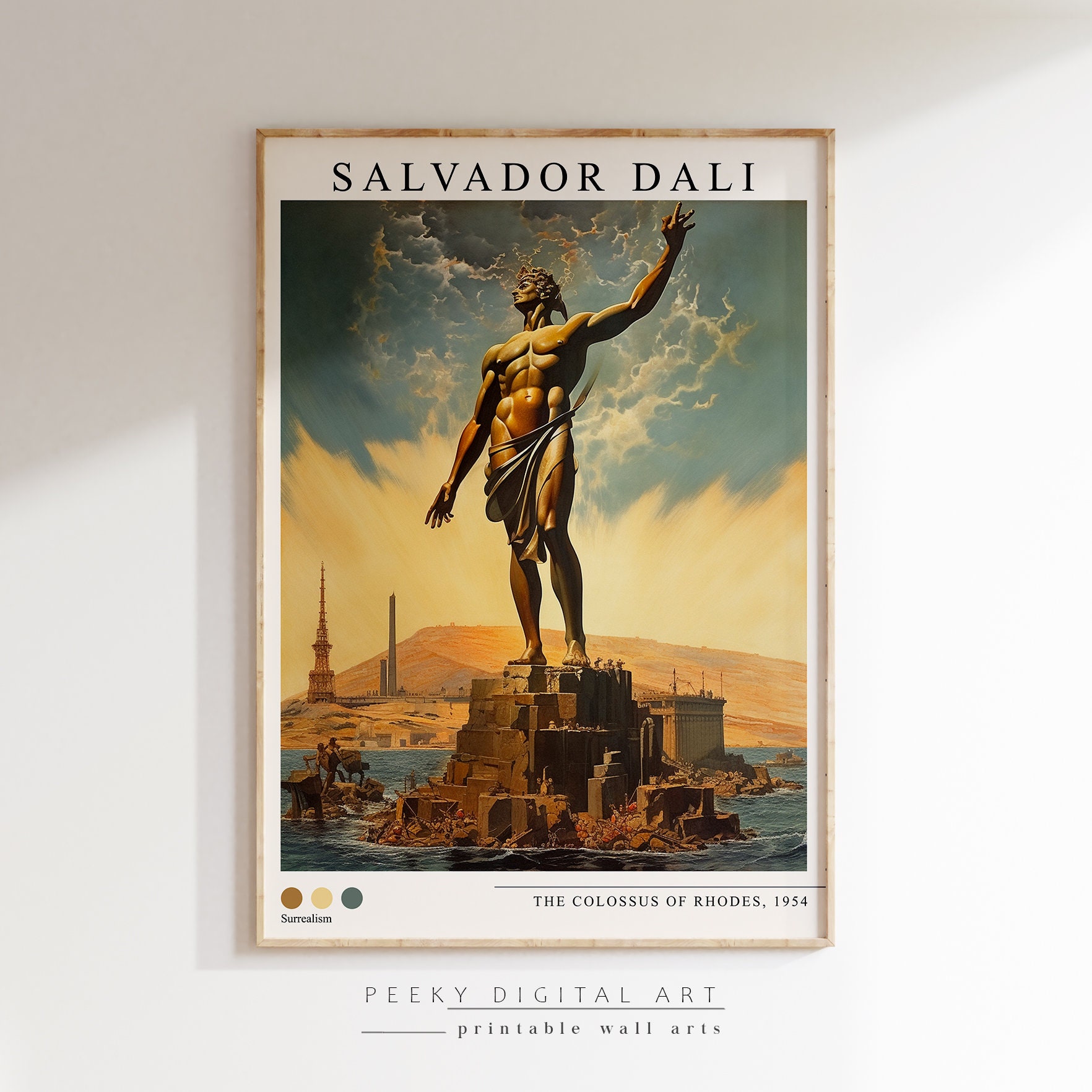 Salvador Dali, the Colossus of Rhodes, Salvador Dali Print, Dada