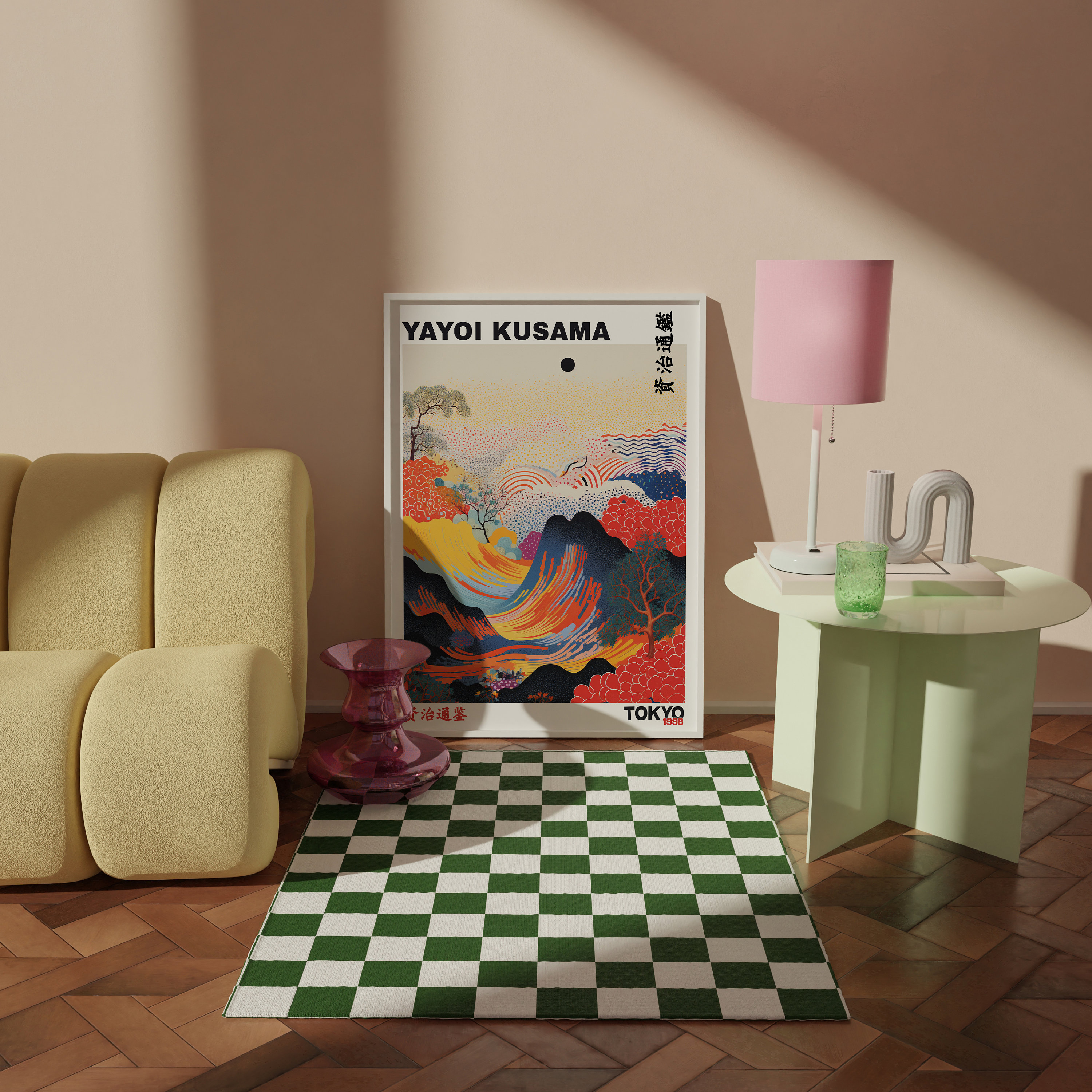 Yayoi Kusama Poster Yayoi Kusama Wave Print Japandi Wall Etsy Australia