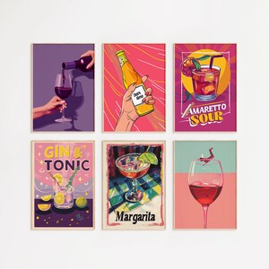 Cocktail Poster, Bar Cart Prints, Cocktail Wall Art, Bar Cart Art
