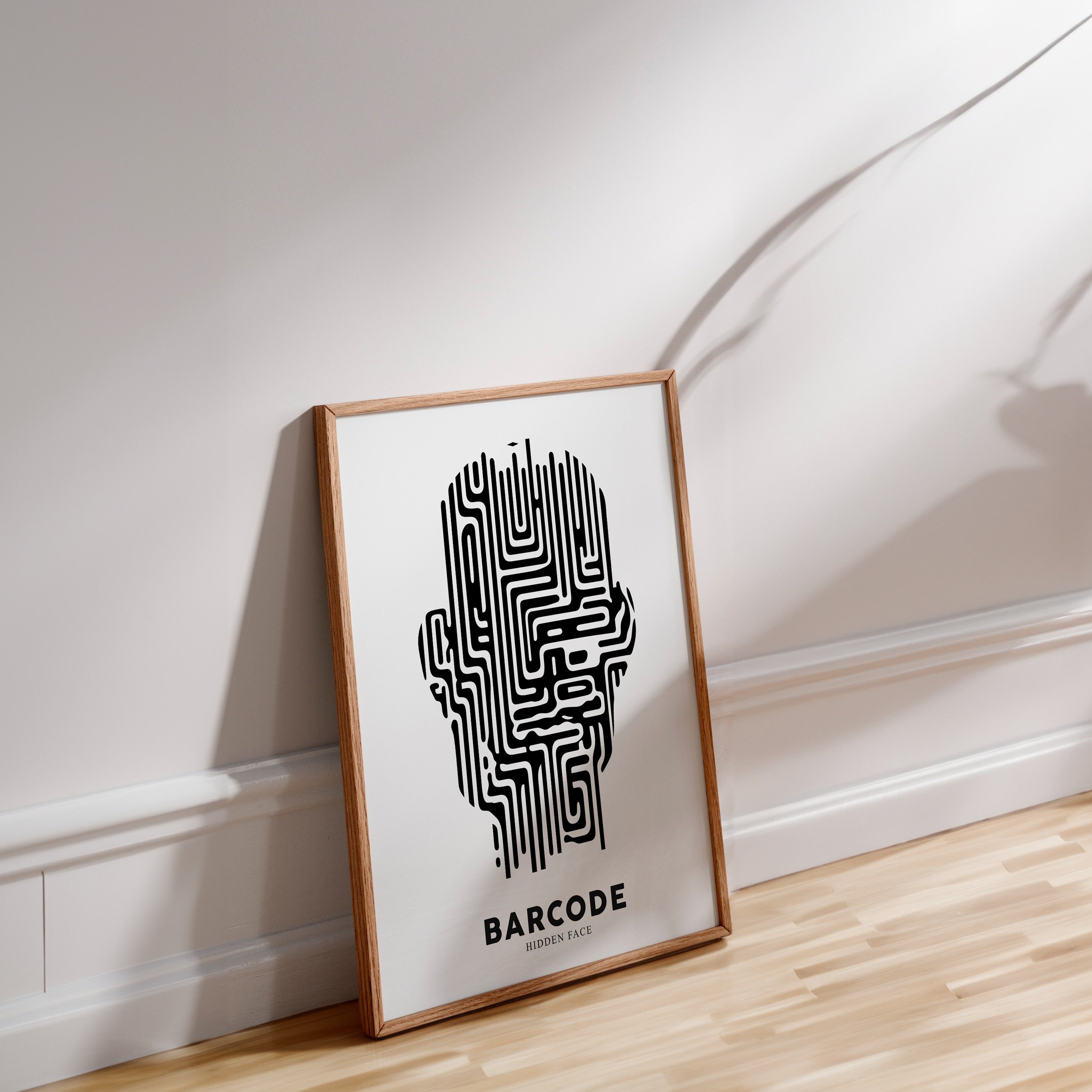 Aesthetic Abstract Wall Art Barcode Poster Digital Prints Etsy