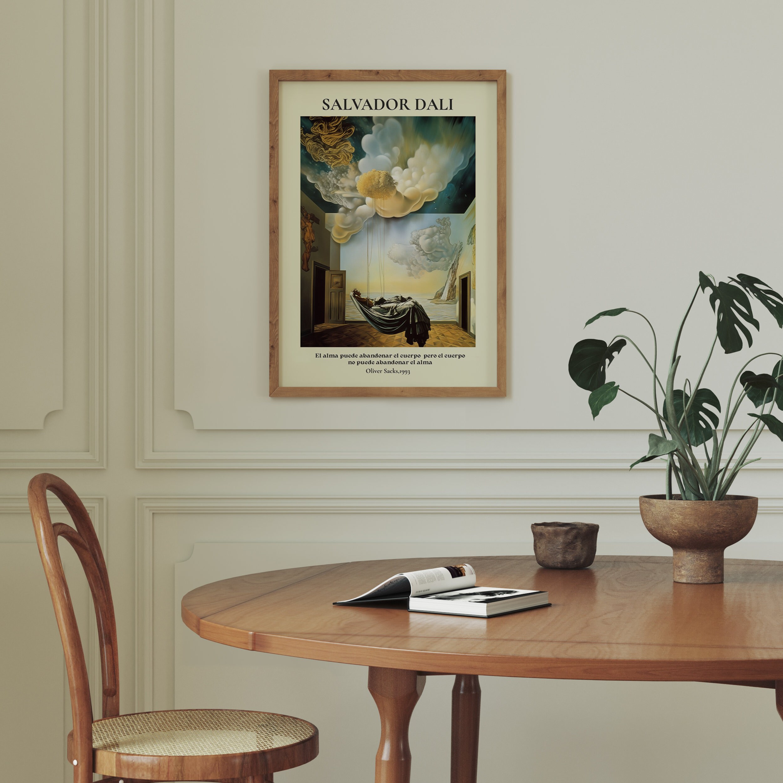 Surreal Salvador Dali Inspired Art Print, Astral Projection Wall