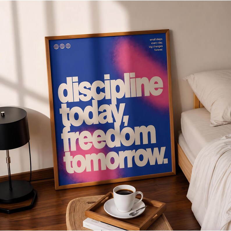 100 motivationsaffischer med motivation, disciplin- och fokustryck, tavelväggsset, utskrivbar modern maskulin väggkonst bild 16