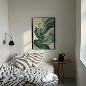 Sage Green Mid Century Modern Wall Art