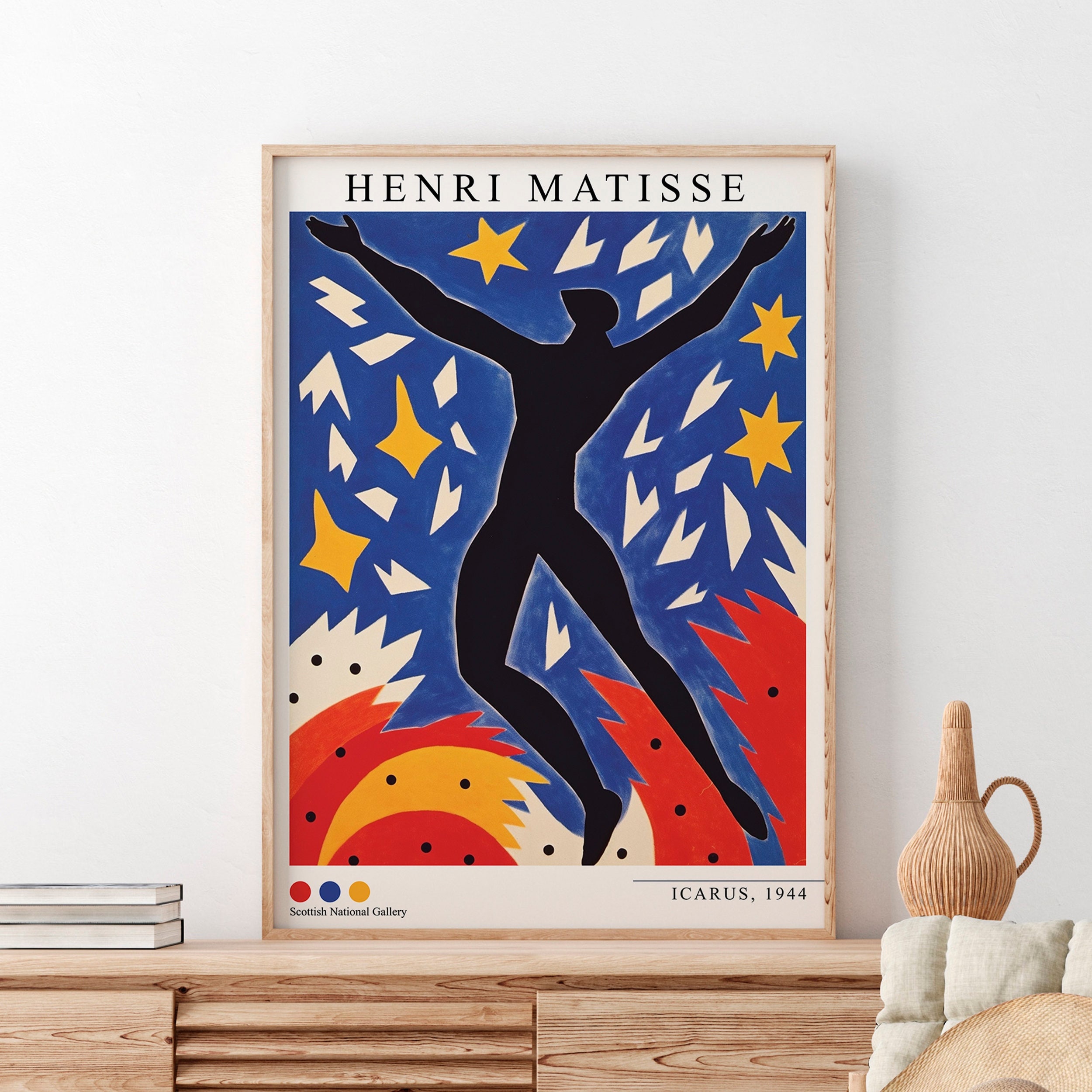 Henri Matisse Icarus Painting, Blue Matisse Print, Digital