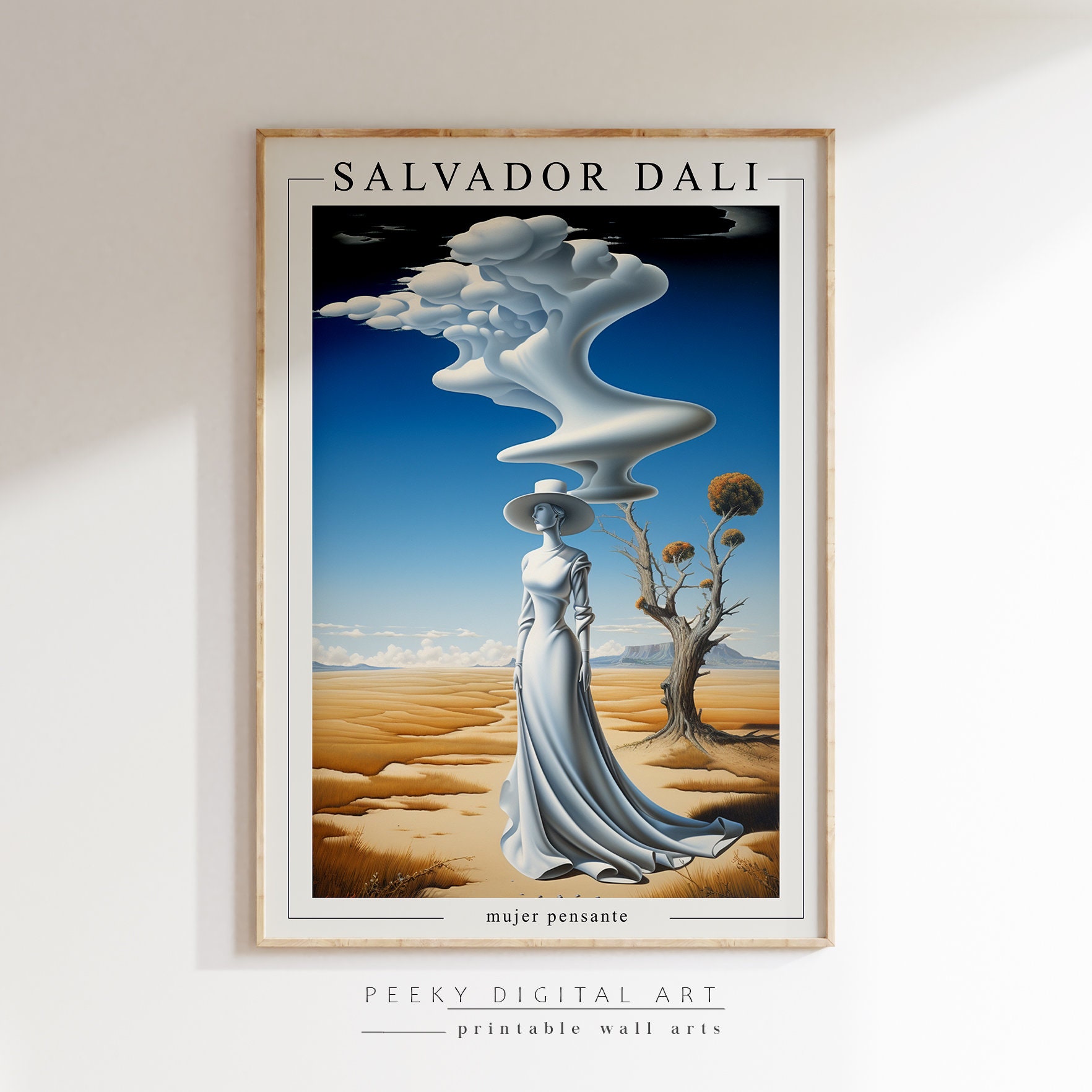 Salvador Dali, Thinking Woman, Salvador Dali Print, Famous Artist ...
