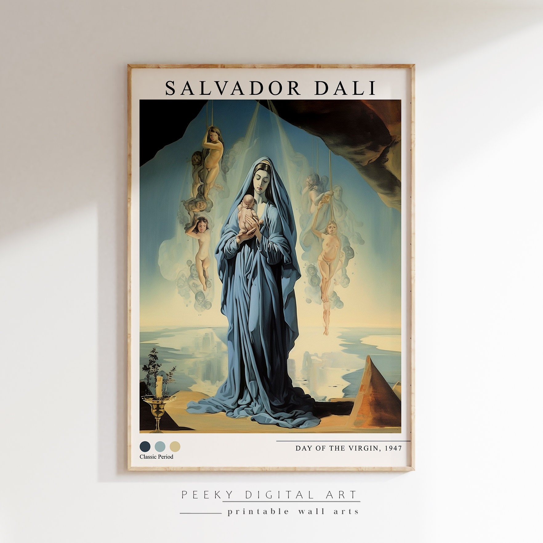 Salvador Dali, Day of the Virgin Painting, Digital Download