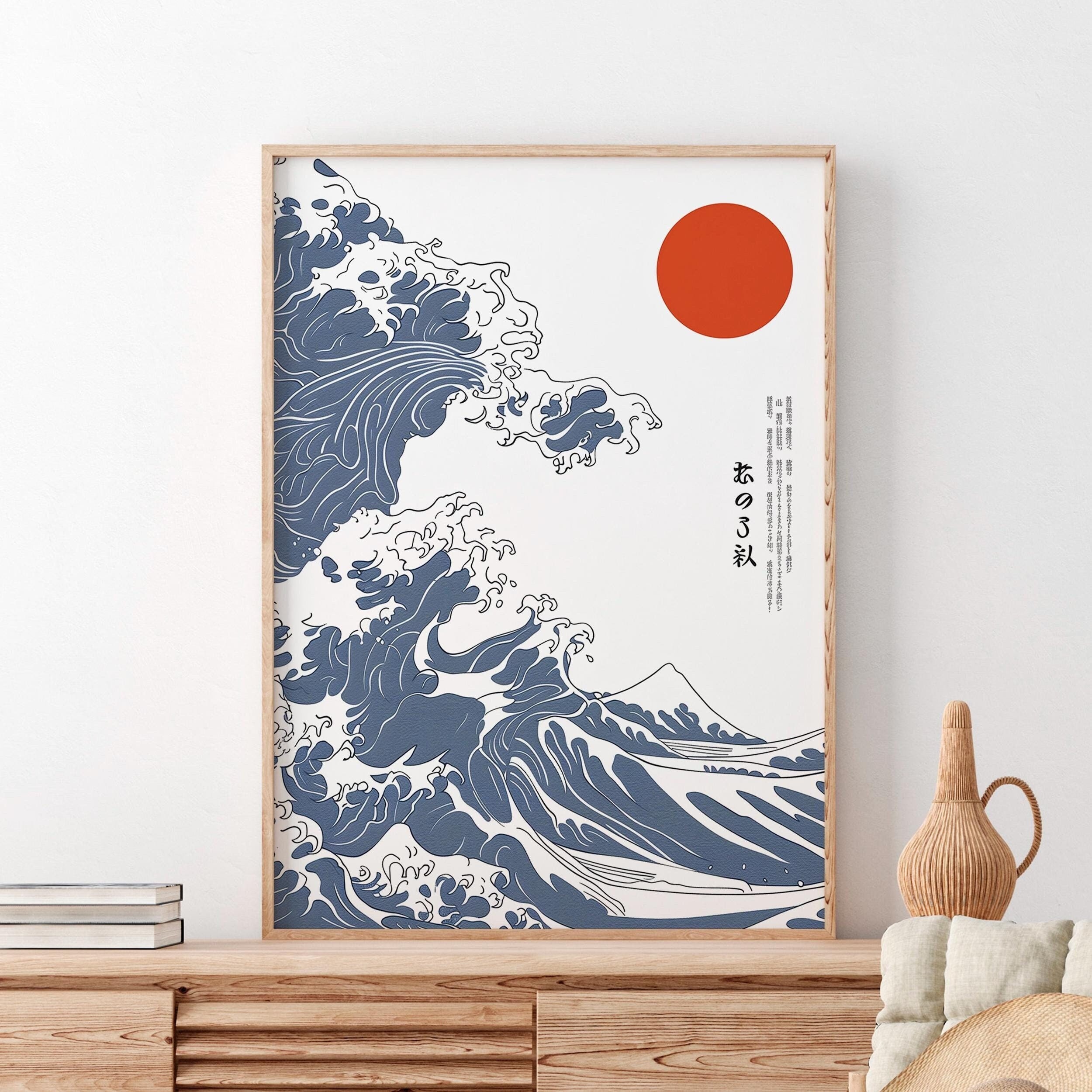 The Great Wave Poster, Hokusai, Japanese Art, Hokusai Print