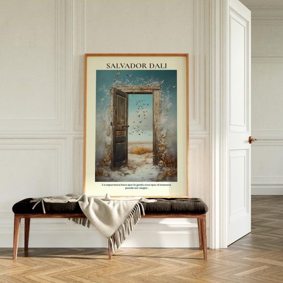 Salvador Dali Open Door Poster, Dada Surrealism, Indie Room Decor