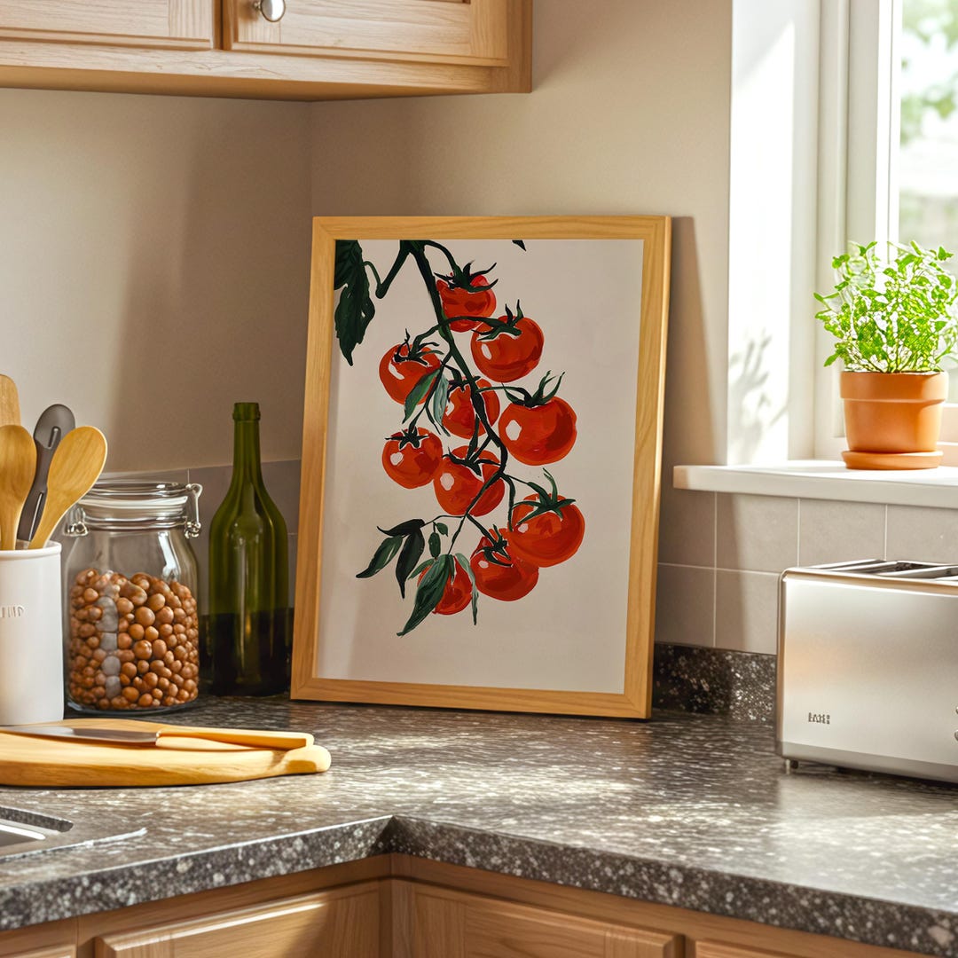 kitchen art kitchen wall art food art kitchen art... Kitchen Wall Art Tomato Print, Tomato Poster, Kitchen Gifts, Italian ...