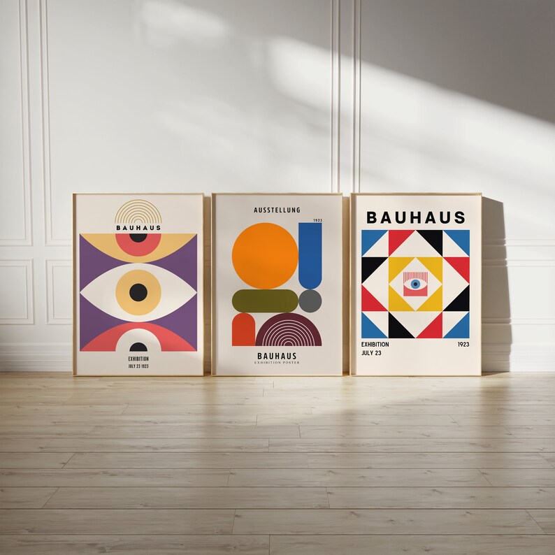 Bauhaus Print Set of 12, Bauhaus Poster, Bauhaus, Gallery Wall Art, Mid ...
