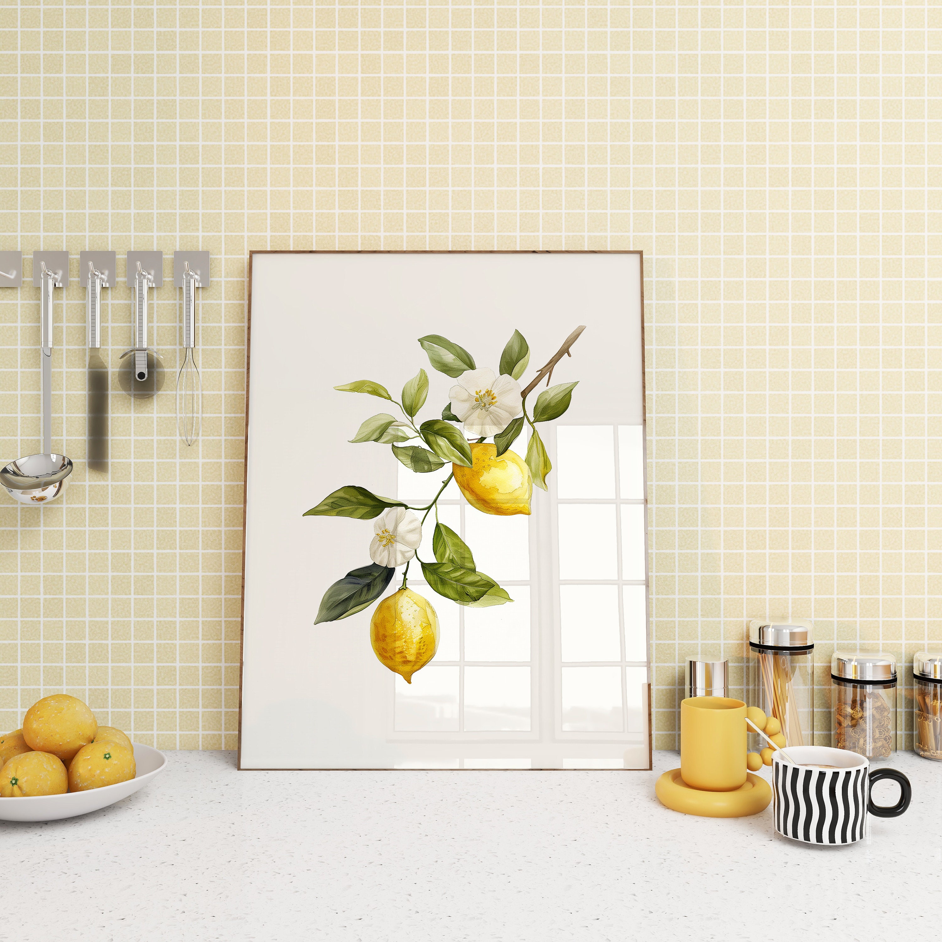 Kitchen Wall Art Lemon Print, Lemon Poster, Kitchen Gifts, Kitchen ...