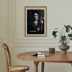 Black and White Portrait of Frida Kahlo, Feminist Art Print, Digital Download, Wall Art, Frida ...