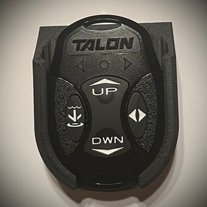Minn Kota Remote holder for Bluetooth Talon power pole remote. Made with Carbon Fiber infused PETG. Made in USA by an Angler for an Angler.