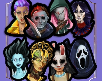 Dead by Daylight Killer Fanart Stickers. Ghost, Spirit, Huntress, Shape, Trickster, Suzie legion, Plague