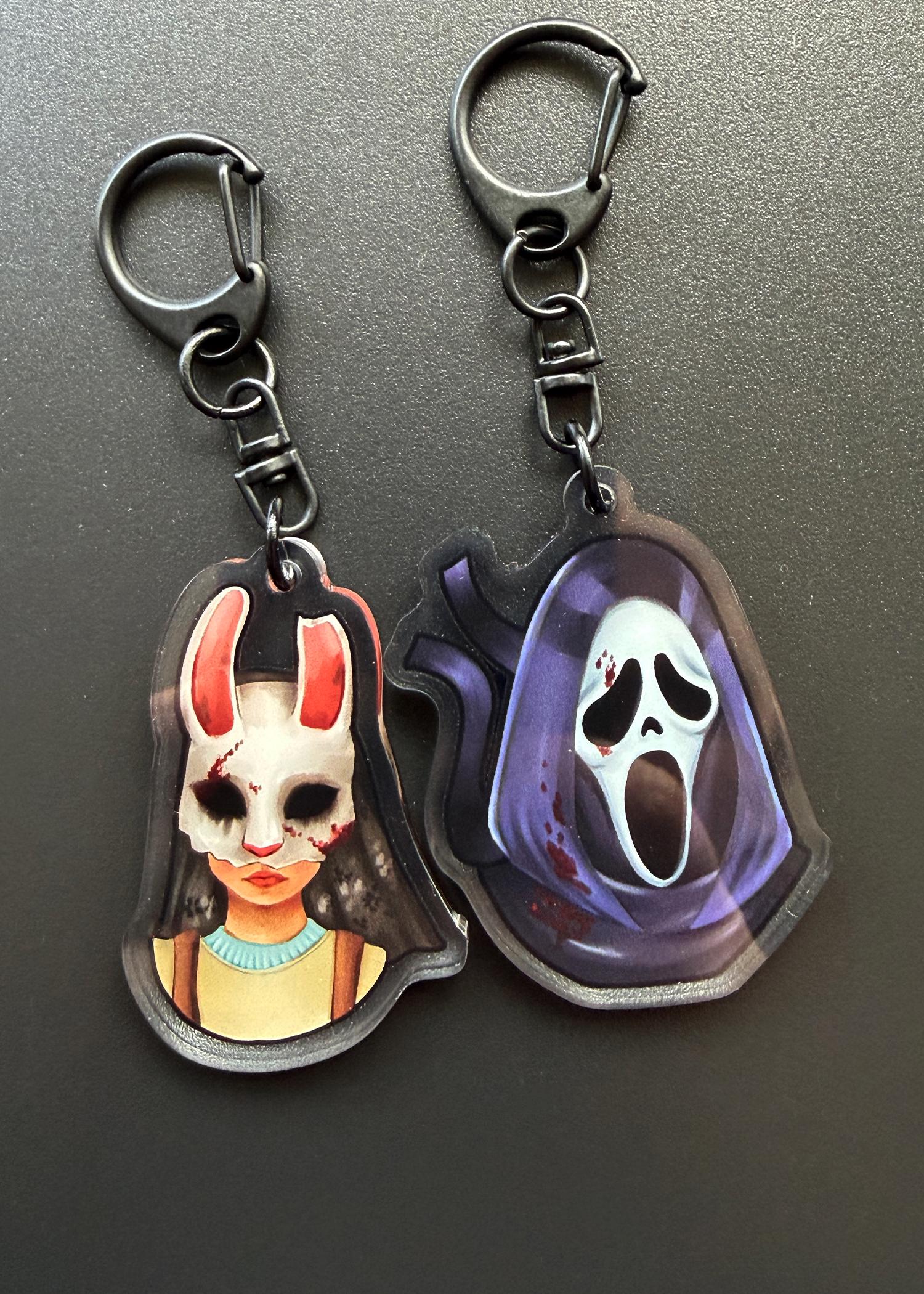 Dead by Daylight Killer Fan Art Keychains . the Ghost & the Huntress - Etsy