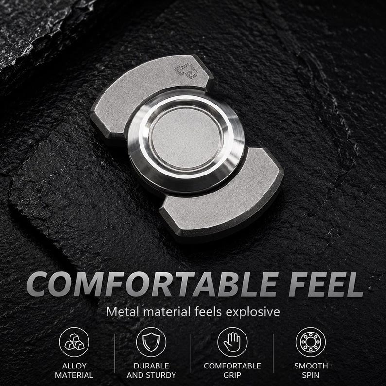 Fidget Toy Magnetic Metal Slider, 3-in-1 EDC Desk Toy in Black or ...