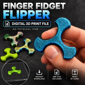 Finger Fidget 3D Print File, DIY Pocket Fidget Toy, 3MF Digital Download