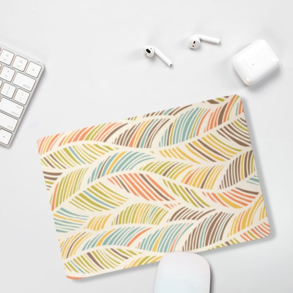 27x19 cm Abstrakt Mousepad - Perfekt fürs Büro, Zuhause, als Geschenk - Linien - Bunt - Muster - Mauspad - für die Arbeit - Schreibtisch