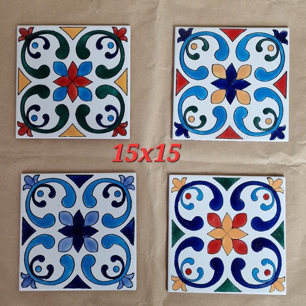 Hand Painted Italian Tiles Etsy