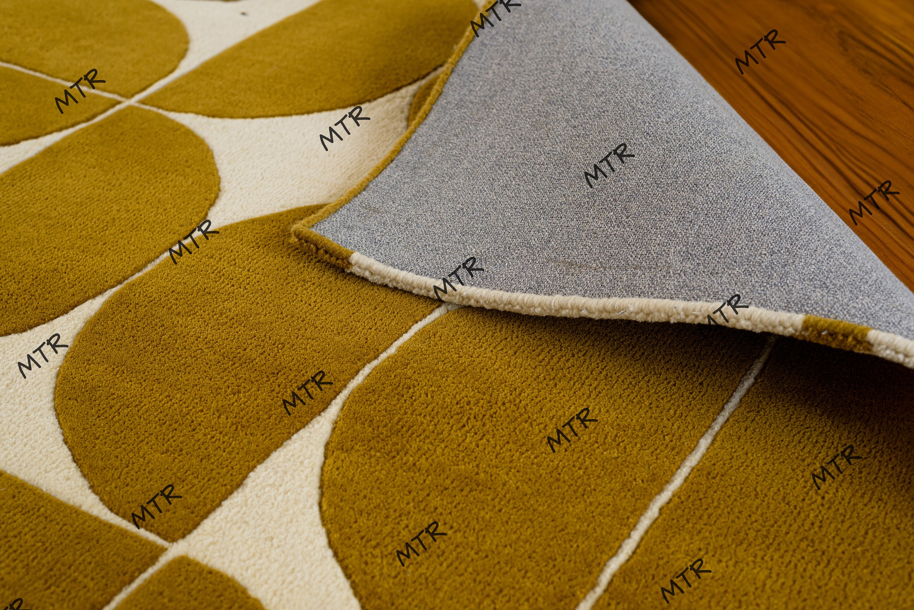 Hand Tufted Yellow Art Designed Color Wool Rug, Hand Tufted Solid Rug ...