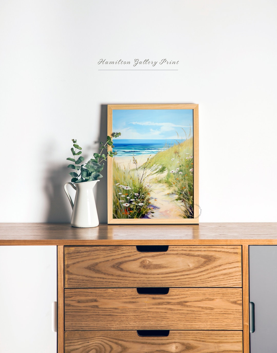 Coastal Path Beach PRINTABLE Art, Summer Ocean Landscape, Seaside Wall ...