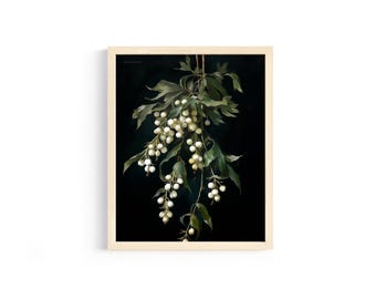 Humeurige kerstmaretak AFDRUKBARE kunst, winter feestelijke vakantie wanddecoratie, downloadbare digitale print