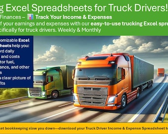 Trucking Profit and Loss Excel Template: Income & Expense Tracker