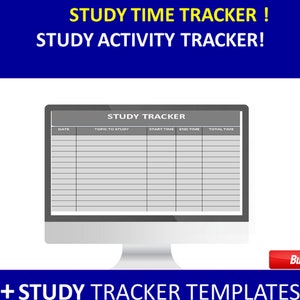 Study Time Tracker Log Template Study Time Tracker Study Hours Tracker ...
