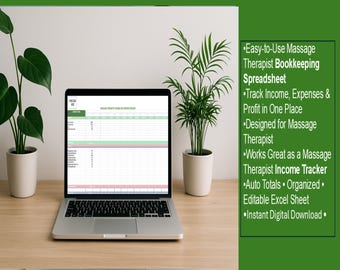 Massagetherapie-buchhaltung leicht gemacht | Income & Expense Tracker für kleine Unternehmen