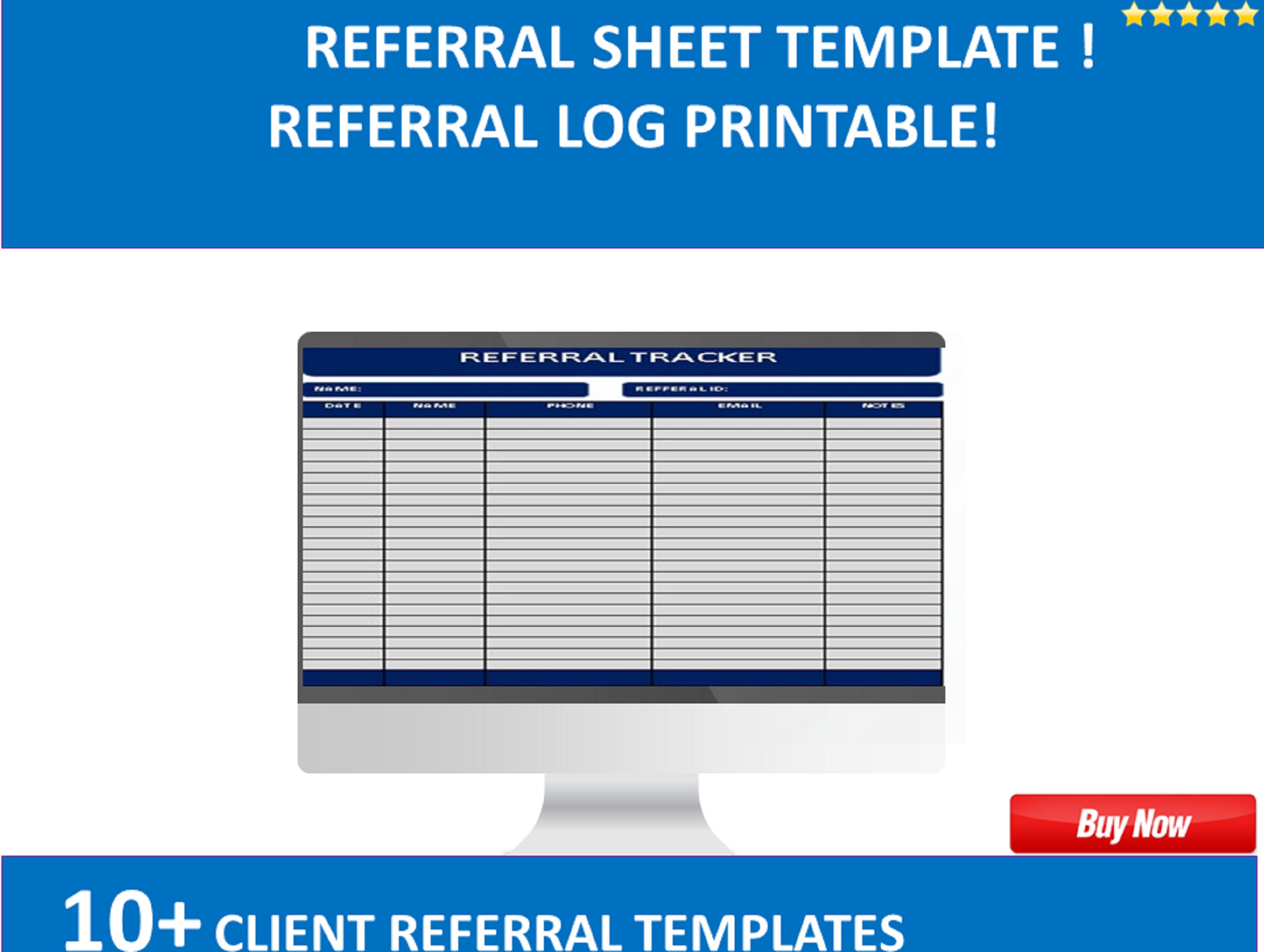 Referral Log Form Tracker Sheet List Client Referral Template for Small Referral Log Form Tracker Sheet List Client Referral Template for Small