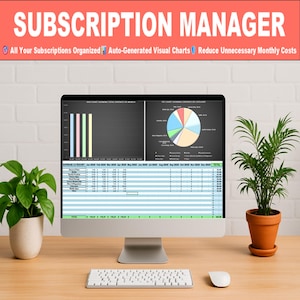 Subscription Manager — All-in-One Subscription Tracking Spreadsheet | Easy to Use