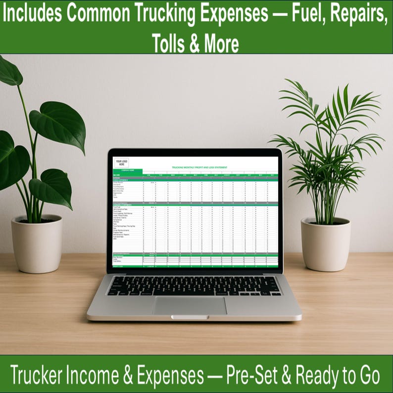 Trucking Income & Expense Excel Spreadsheet - Etsy
