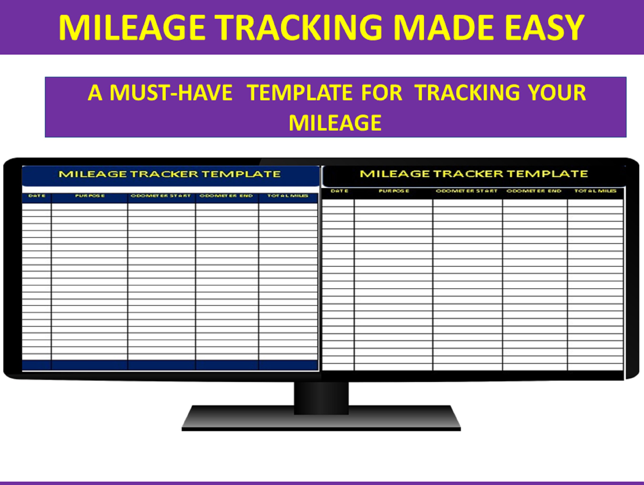 10mileage Tracker Log Template Miles Vehicle Car Form Printable Tracker