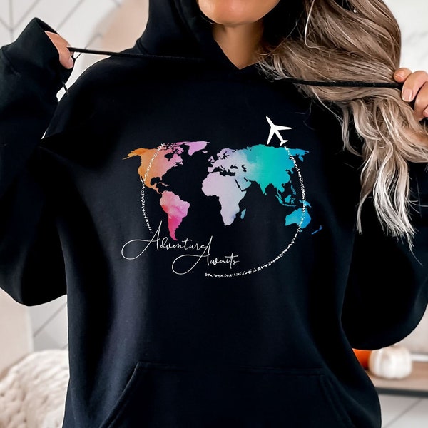 Traveler Sweatshirt, Travel Gift, Vacation Sweatshirt, Travel Lover, World Map Shirt, Airplane Mode Shirt, Exchange Student, Wanderlust Tee