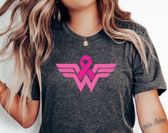 Cancer Ribbon Wonder Shirt, Cancer Survivor T-Shirt, Cancer Warrior Shirt, Breast Cancer Shirt, Cancer Fighter, Cancer Awareness Shirt