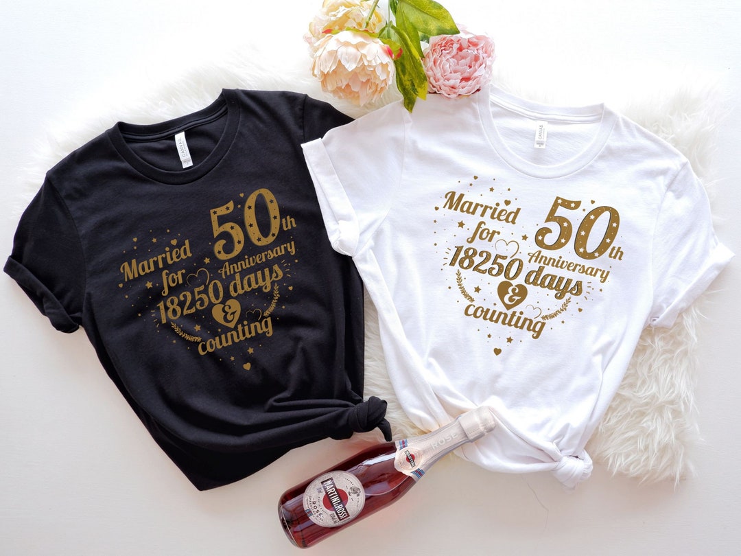 50th Wedding Anniversary Shirt, Anniversary Gift for Couple, 50th ...
