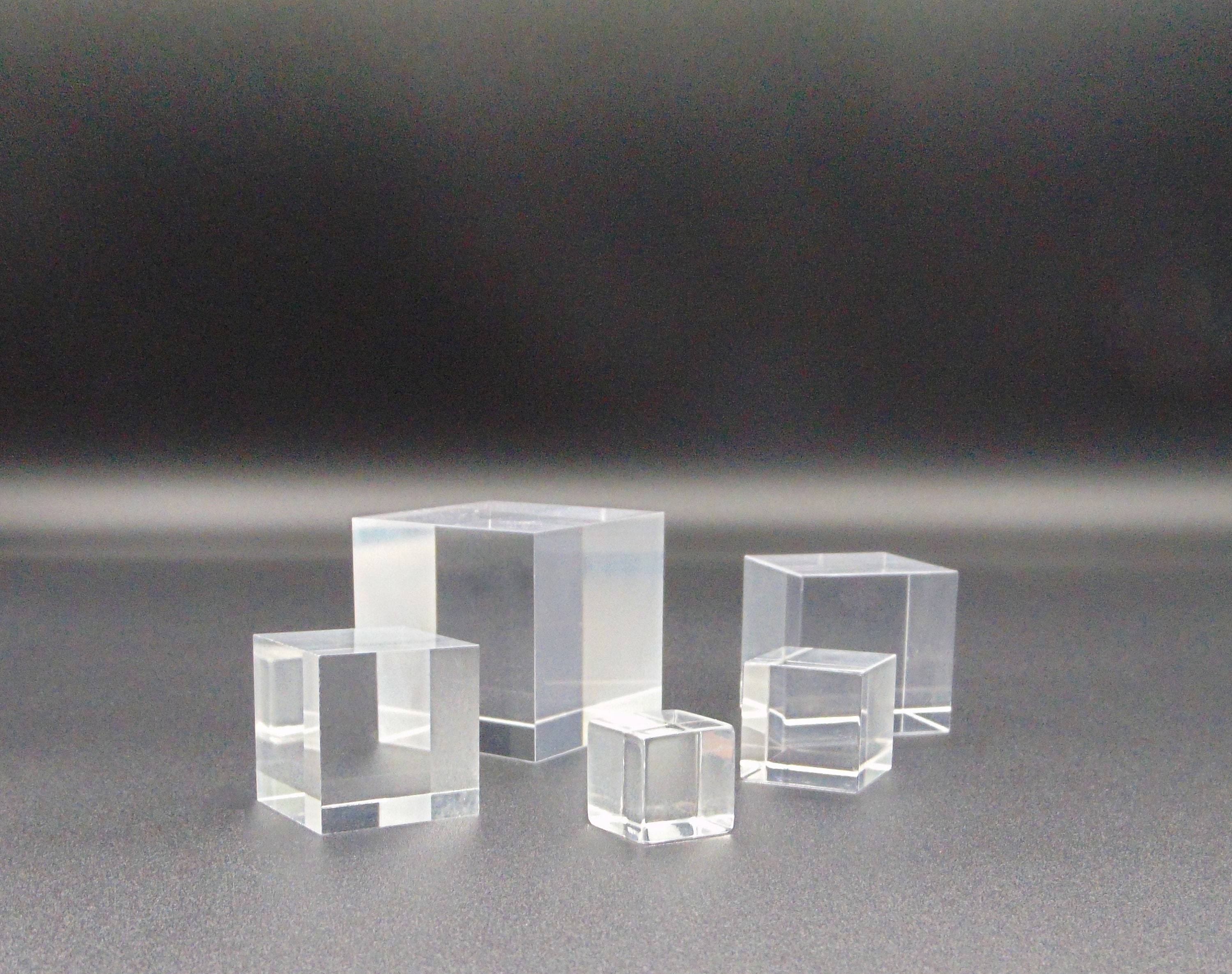 Solid Tumbled Acrylic Cube/Plexiglass Block - Transparent/Clear - 1 (Pack  of 10)