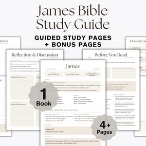James Bible Study Guide Printable, Book of James Workbook, Practical Faith Bible Study PDF Download